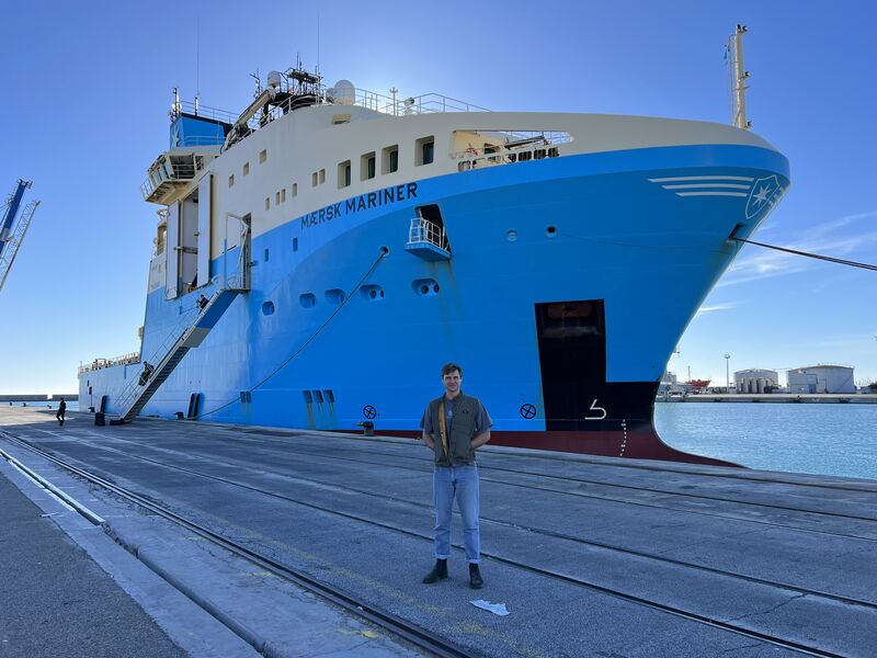 Jake Crosby at the project in the Mediterranean Sea
