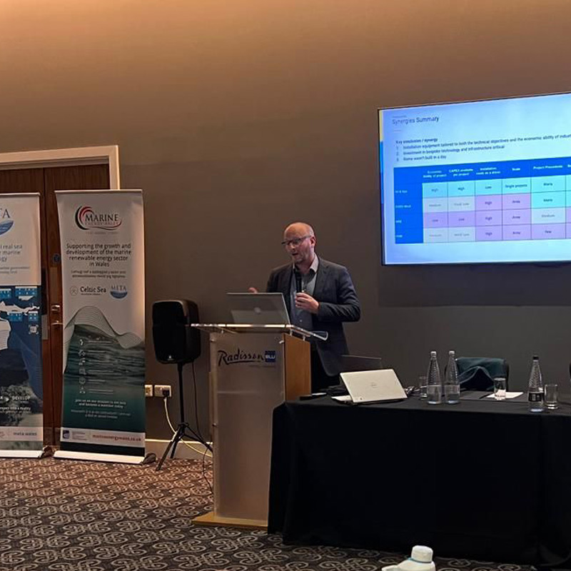 Tadek speaks at Marine Energy Wales